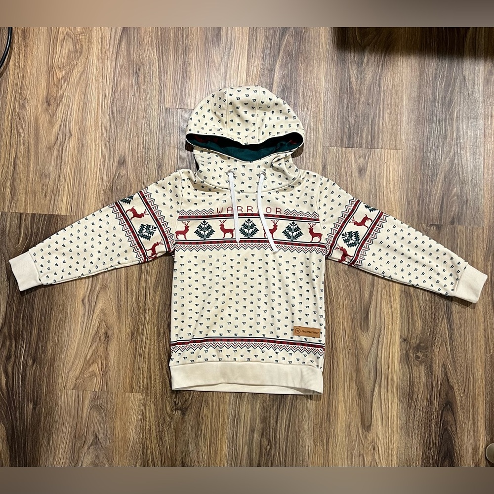 Warrior Hockey Youth Holiday Reindeer Hoodie , See images for measurements